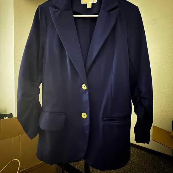 Jackets & Blazers - Michael Kors Women's Navy Blue Blazer Size M
